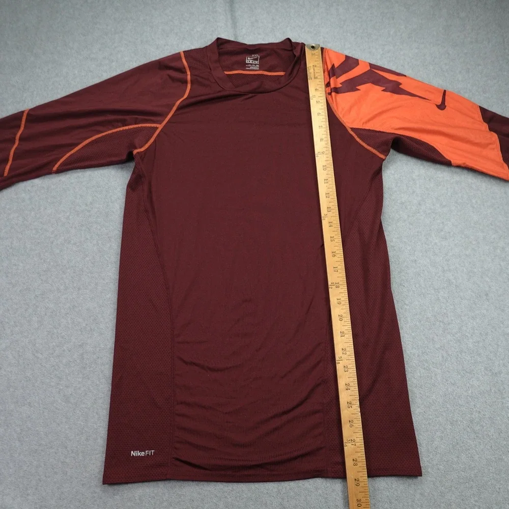Nike Team Kobe Bryant Shirt Mens XXL Maroon Sheath Logo Training Compression LS‎